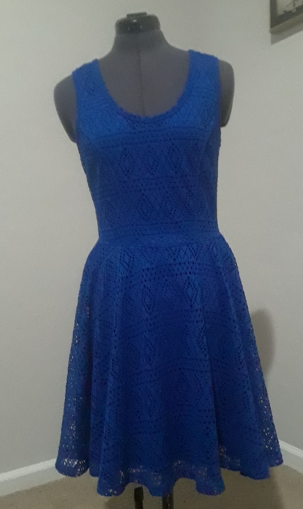 Express Blue Lace Dress‎